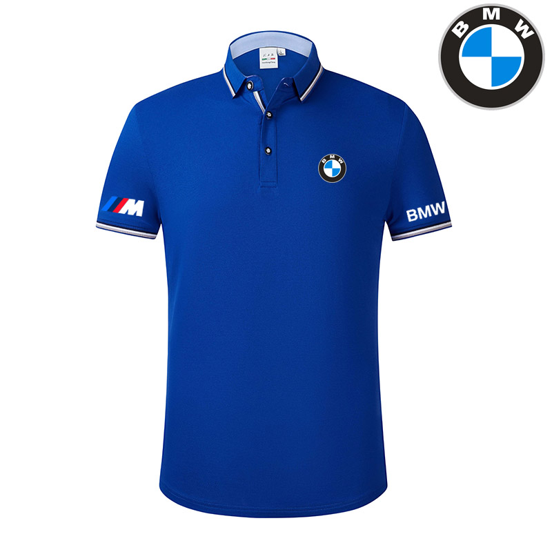 2022 Polo BMW Motorsport Homme Coton épissage Couleur Contraste Manche Courte